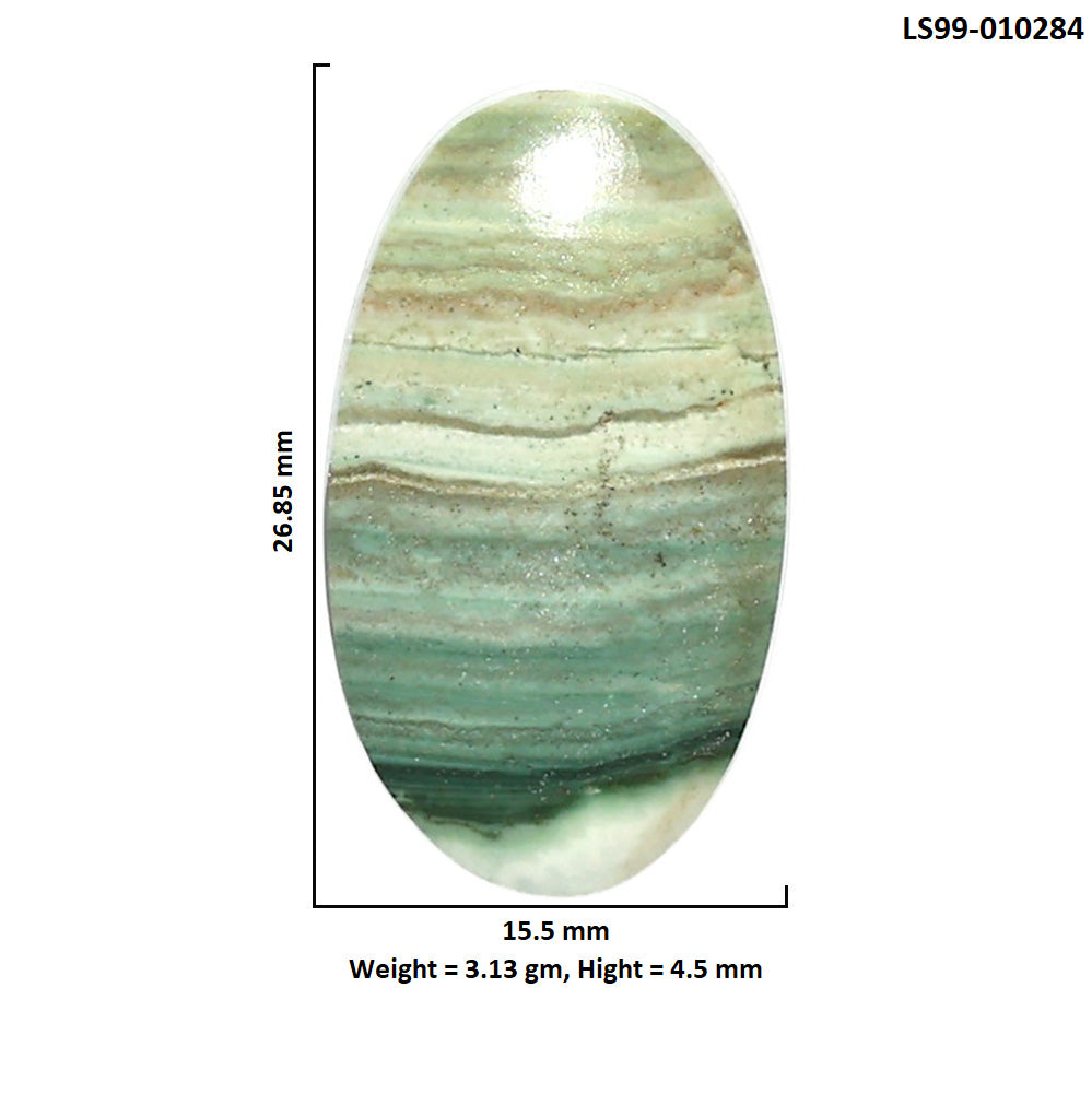 Natural Saturn Chalcedony 15.5x26.85x4.5 mm Oval Shape Polished Gemstone LS99-010284