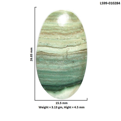 Natural Saturn Chalcedony 15.5x26.85x4.5 mm Oval Shape Polished Gemstone LS99-010284