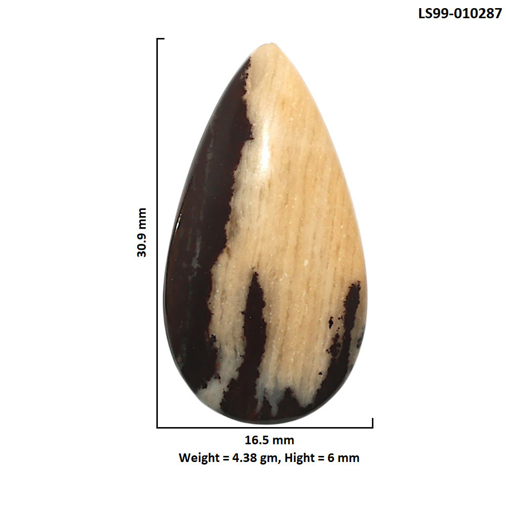Natural Outback Jasper 16.5x30.9x6 mm Pear Shape Polished Gemstone LS99-010287