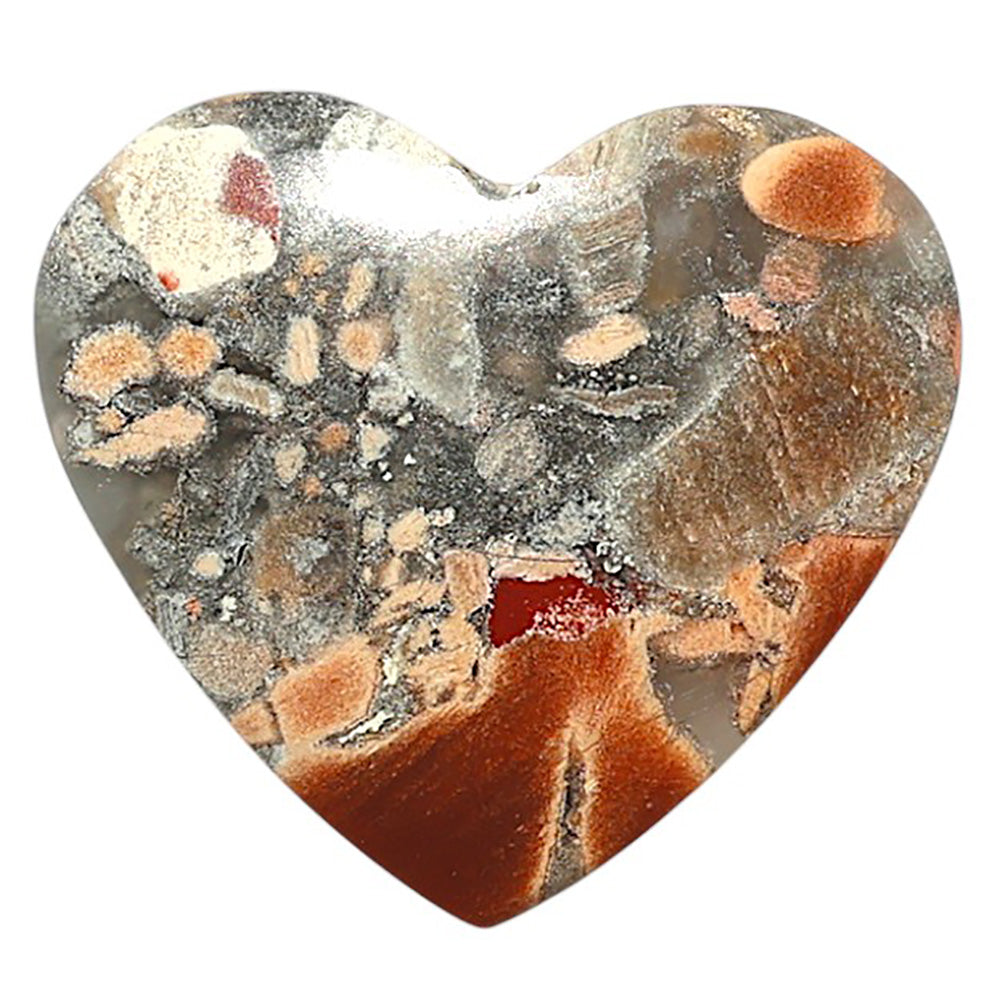 Natural Maligano Jasper 28x21.2x5.3 mm Heart Shape Polished Gemstone LS99-010289