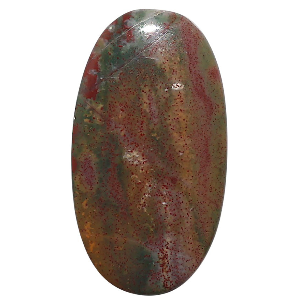 Natural Blood Stone 17x31.35x4 mm Oval Shape Polished Gemstone LS99-010292