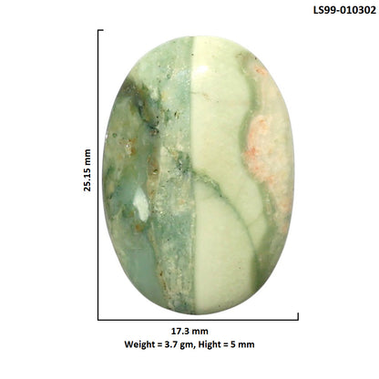 Natural Saturn Chalcedony 17.3x25.15x5 mm Oval Shape Polished Gemstone LS99-010302