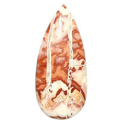Natural Rosetta Picture Jasper 12.5x27.8x4 mm Pear Shape Polished Gemstone LS99-010309
