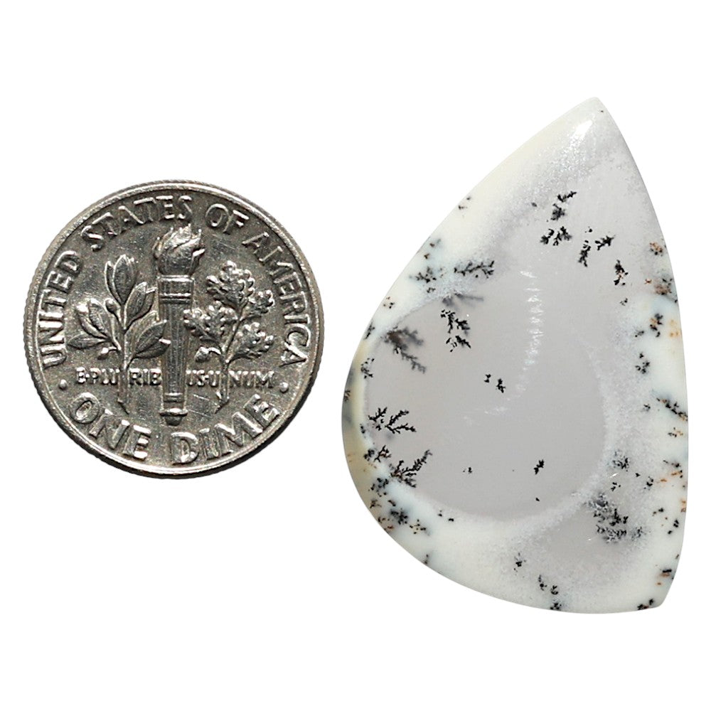 Natural Merlinite Dendritic Opal 20.6x30.55x3 mm Fancy Shape Polished Gemstone LS99-010311