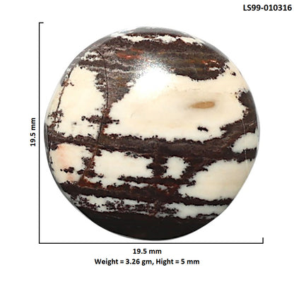 Natural Outback Jasper 19.5x19.5x5 mm Round Shape Polished Gemstone LS99-010316
