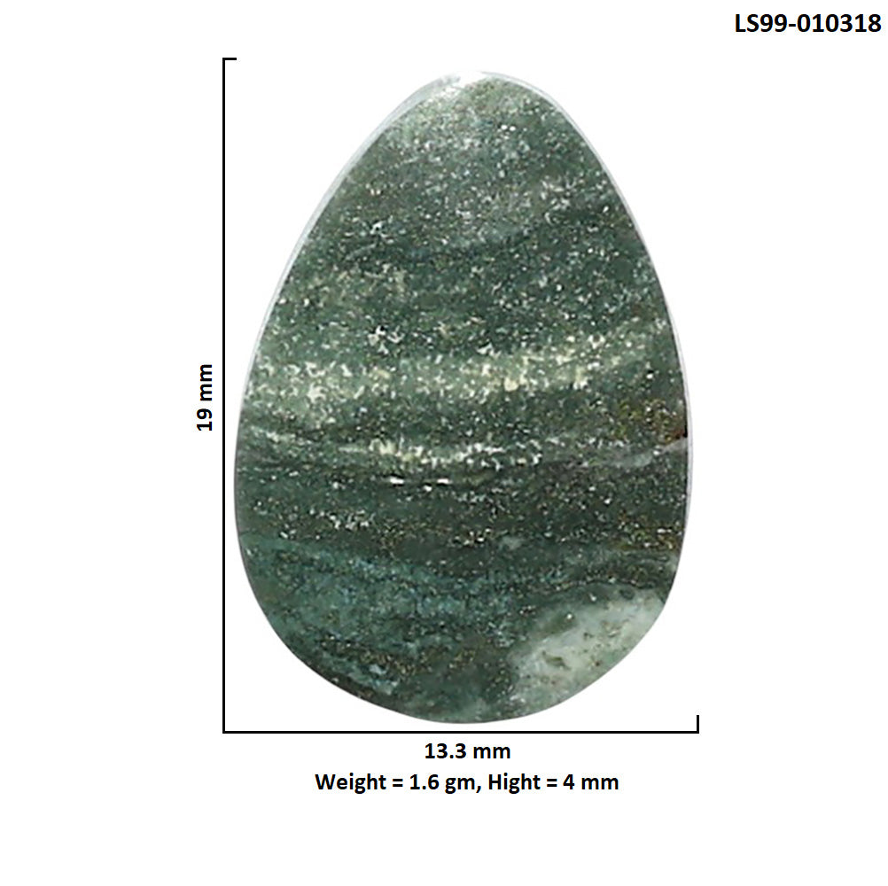 Natural Larsonite Jasper 13.3x19x4 mm Pear Shape Polished Gemstone LS99-010318