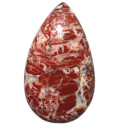 Natural Money Agate 17.3x29.5x5 mm Pear Shape Polished Gemstone LS99-010325