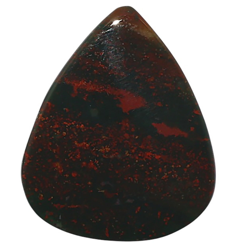 Natural Blood Stone 21x25.15x3.5 mm Pear Shape Polished Gemstone LS99-010326