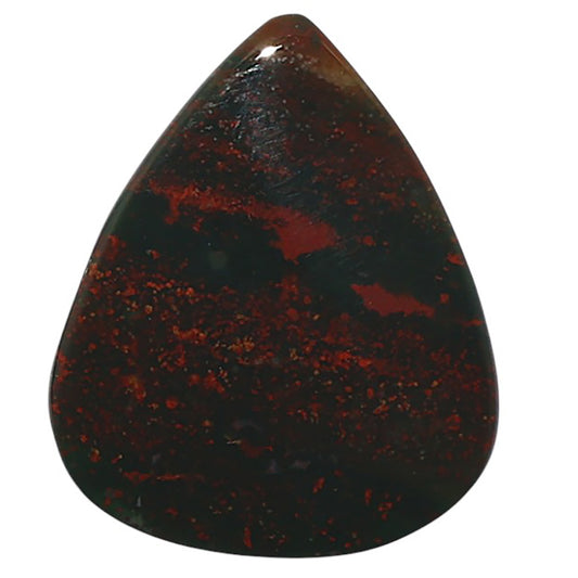 Natural Blood Stone 21x25.15x3.5 mm Pear Shape Polished Gemstone LS99-010326