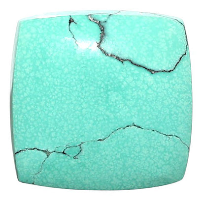 Natural Lucky Charm Tibetan Turquoise 18.7x18.7x6 mm Cushion Shape Polished Gemstone LS99-010327