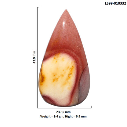 Natural Red Mookaite 23.35x43.9x6.5 mm Pear Shape Polished Gemstone LS99-010332