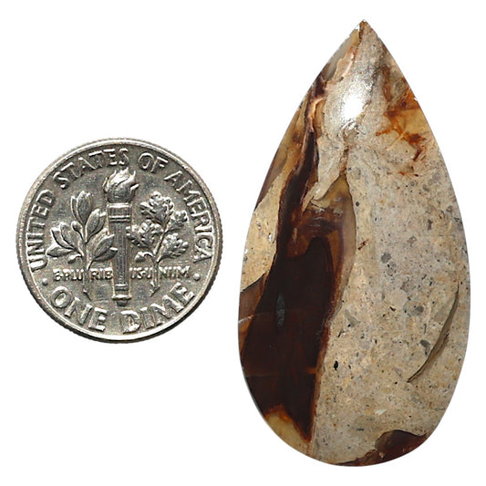 Natural Rock Calcy 20x38.6x5 mm Pear Shape Polished Gemstone LS99-010336