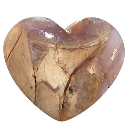 Natural Amethyst Sage Agate 22x25.4x5.5 mm Heart Shape Polished Gemstone LS99-010337