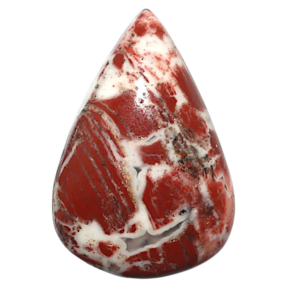 Natural Money Agate 17.6x25.9x6.5 mm Pear Shape Polished Gemstone LS99-010340