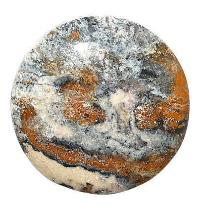 Natural Indian Blanket Jasper 25x25x5 mm Round Shape Polished Gemstone LS99-010349