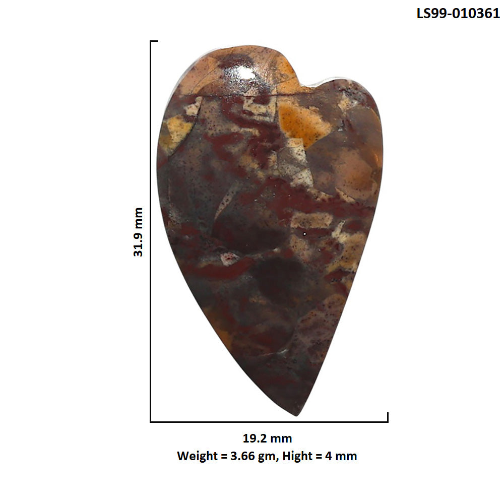 Natural Cherry Creek 19.2x31.9x4 mm Fancy Shape Polished Gemstone LS99-010361