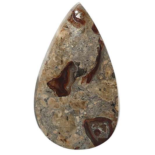 Natural Rock Calcy 17.3x29.5x4.5 mm Pear Shape Polished Gemstone LS99-010369