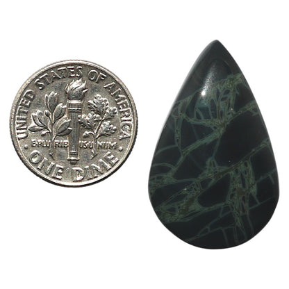Natural Spider Web Obsidian 18.4x29.15x6 mm Pear Shape Polished Gemstone LS99-010371