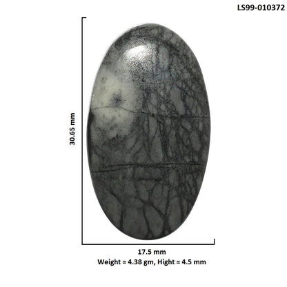 Natural Picasso Jasper 17.5x30.65x4.5 mm Oval Shape Polished Gemstone LS99-010372