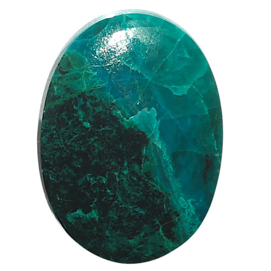 Natural Azurite Chrysocolla 18.6x25.3x4 mm Oval Shape Polished Gemstone LS99-010374