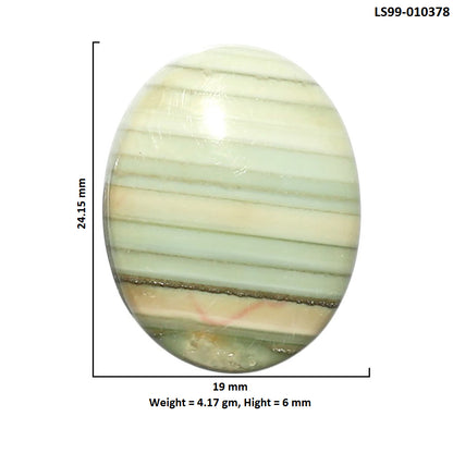 Natural Saturn Chalcedony 19x24.15x6 mm Oval Shape Polished Gemstone LS99-010378