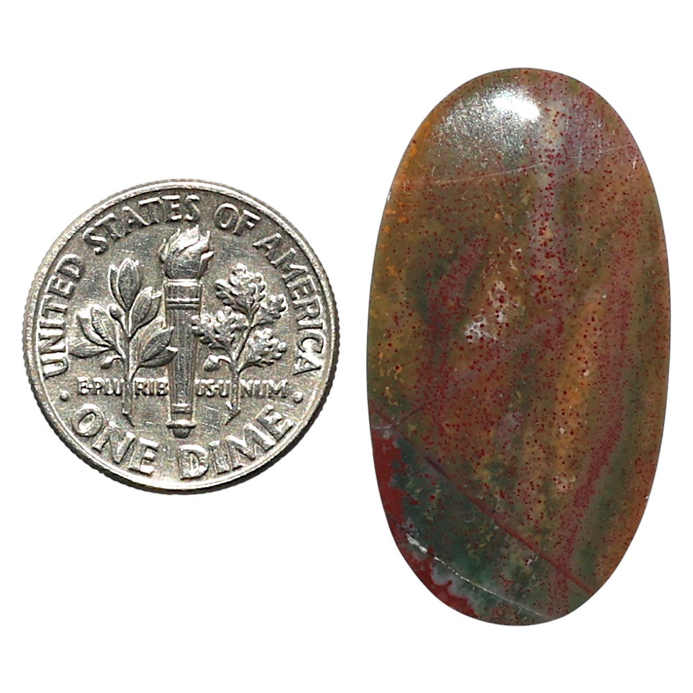Natural Blood Stone 17.1x31.4x4 mm Oval Shape Polished Gemstone LS99-010379