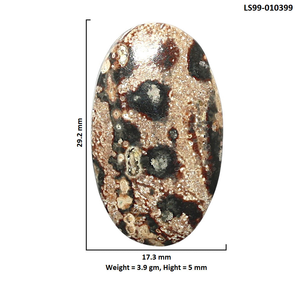 Natural Viper Skin Jasper 17.3x29.2x5 mm Oval Shape Polished Gemstone LS99-010399