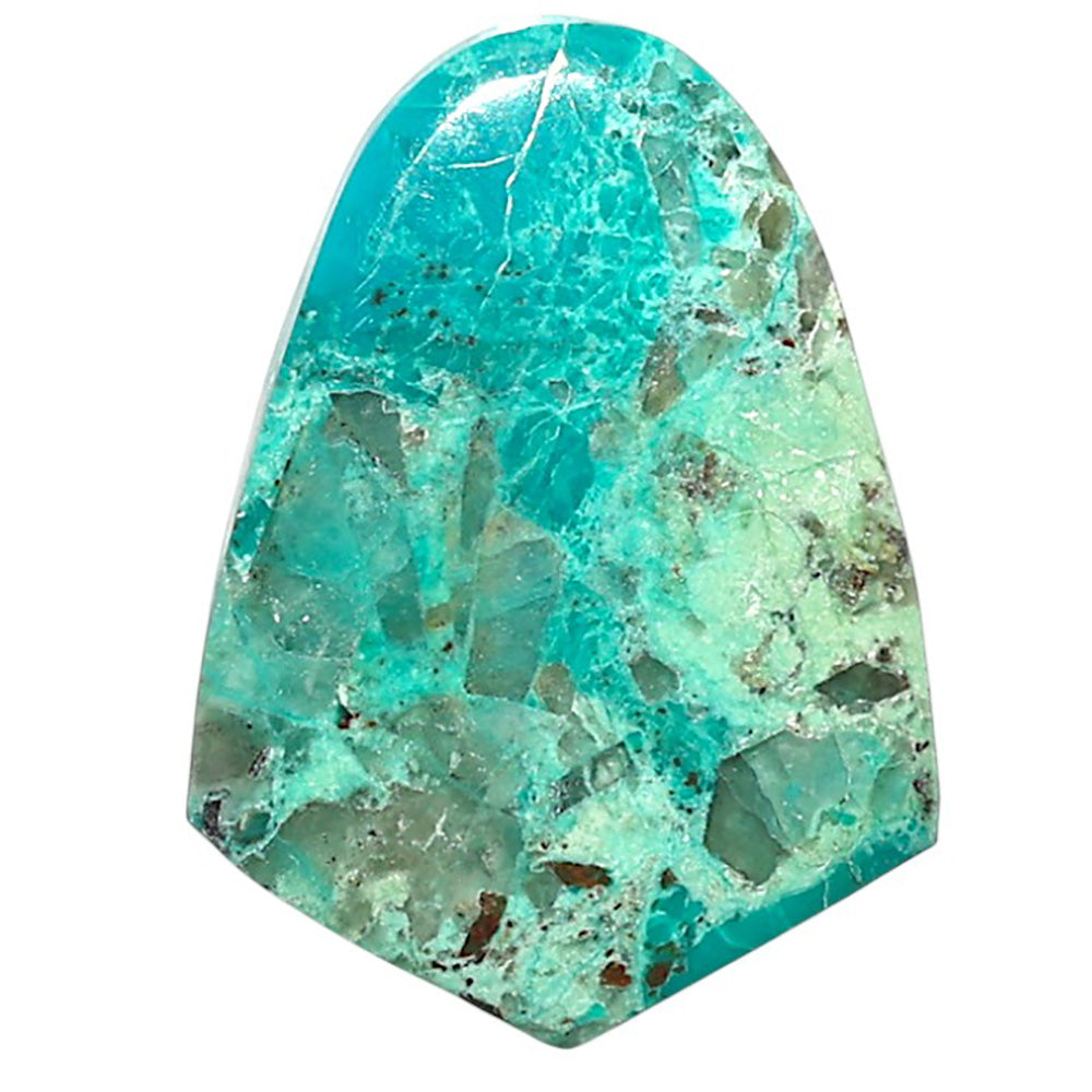 Natural Azurite Chrysocolla 21x28.7x4 mm Fancy Shape Polished Gemstone LS99-010410