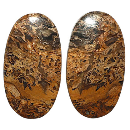 Natural Root Plume Agate 14.2x26x4.5 mm Oval Shape Polished Gemstone LS99-010425