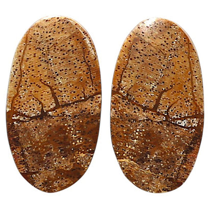 Natural Picture Jasper 12.8x23.6x3 mm Oval Shape Polished Gemstone LS99-010427