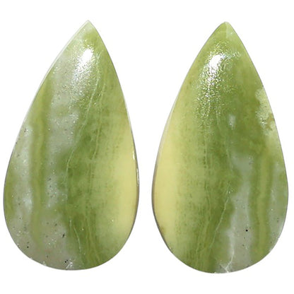 Natural Serpentine 13.2x24.4x4 mm Pear Shape Polished Gemstone LS99-010428