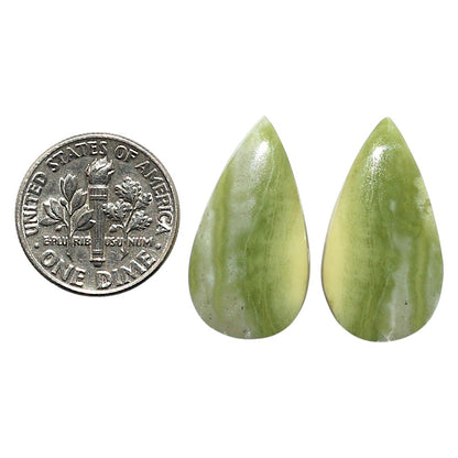 Natural Serpentine 13.2x24.4x4 mm Pear Shape Polished Gemstone LS99-010428