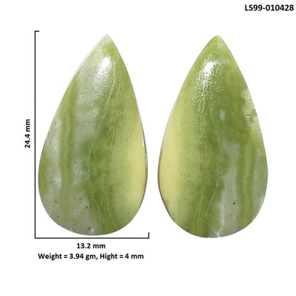 Natural Serpentine 13.2x24.4x4 mm Pear Shape Polished Gemstone LS99-010428