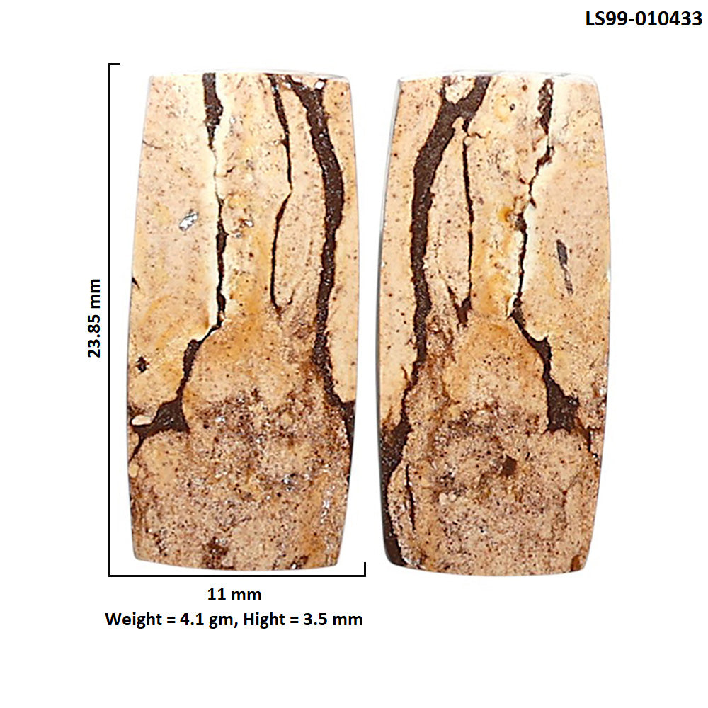 Natural Outback Jasper 11x23.85x3.5 mm Baguette Shape Polished Gemstone LS99-010433