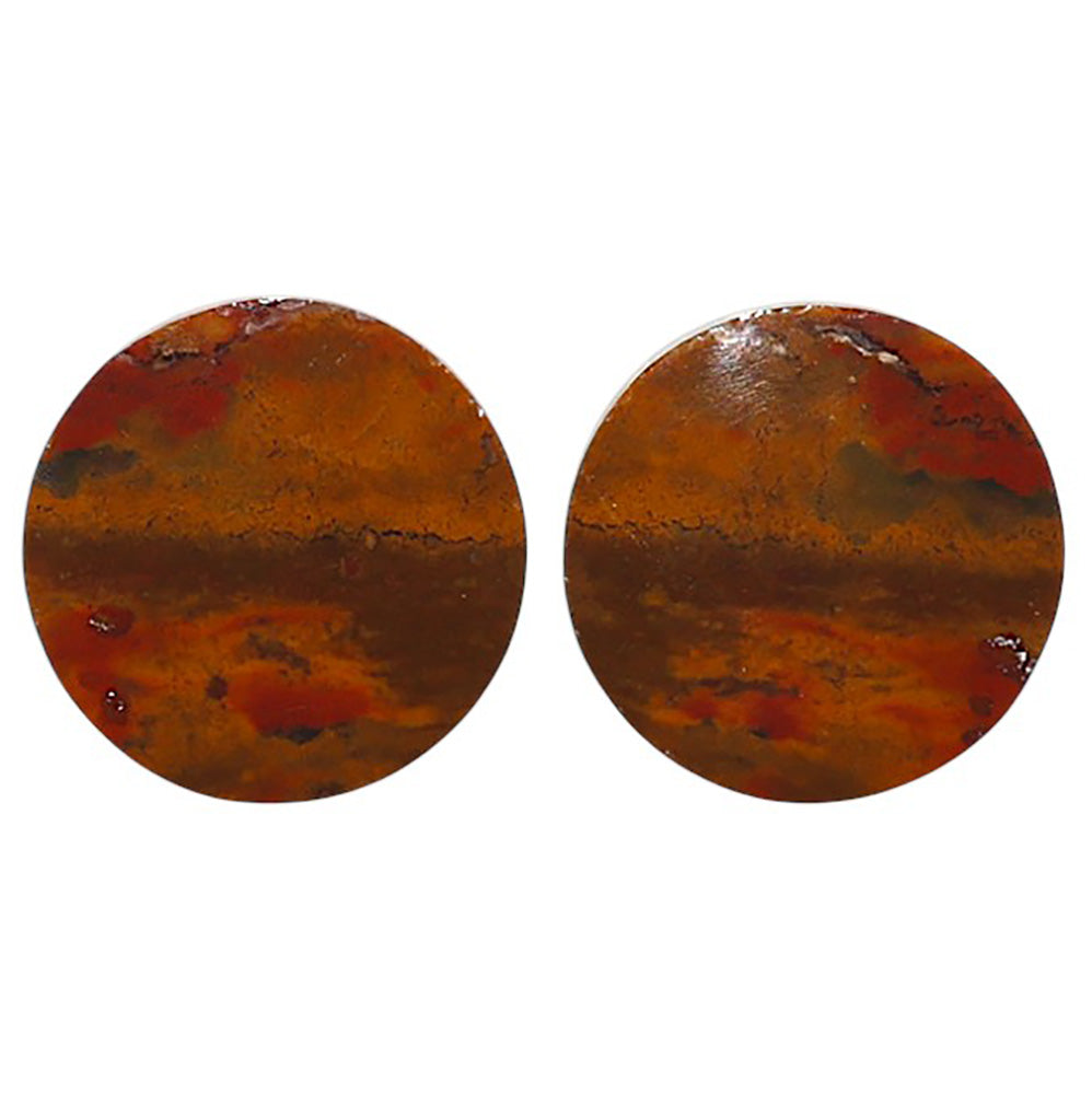 Natural Rare Cady Mountain Agate 17x17x4 mm Round Shape Polished Gemstone LS99-010442