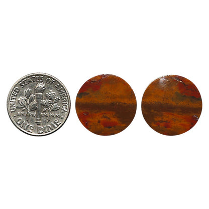 Natural Rare Cady Mountain Agate 17x17x4 mm Round Shape Polished Gemstone LS99-010442