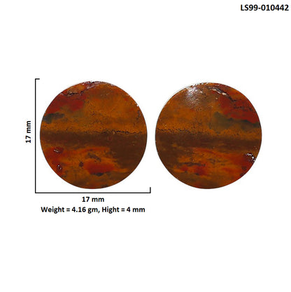 Natural Rare Cady Mountain Agate 17x17x4 mm Round Shape Polished Gemstone LS99-010442