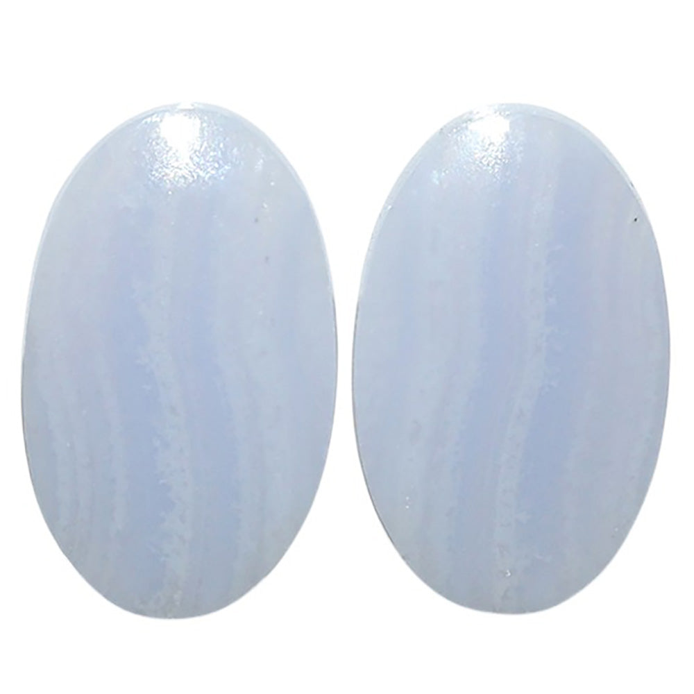 Natural Blue Lace Agate 14.4x23.1x4 mm Oval Shape Polished Gemstone LS99-010443
