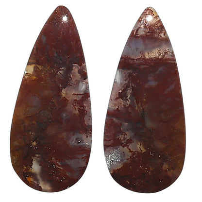 Natural Texas Moss Agate 11x24.8x3.5 mm Pear Shape Polished Gemstone LS99-010444