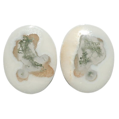 Natural Horse Canyon Moss Agate 12.2x15.5x4 mm Oval Shape Polished Gemstone LS99-010446