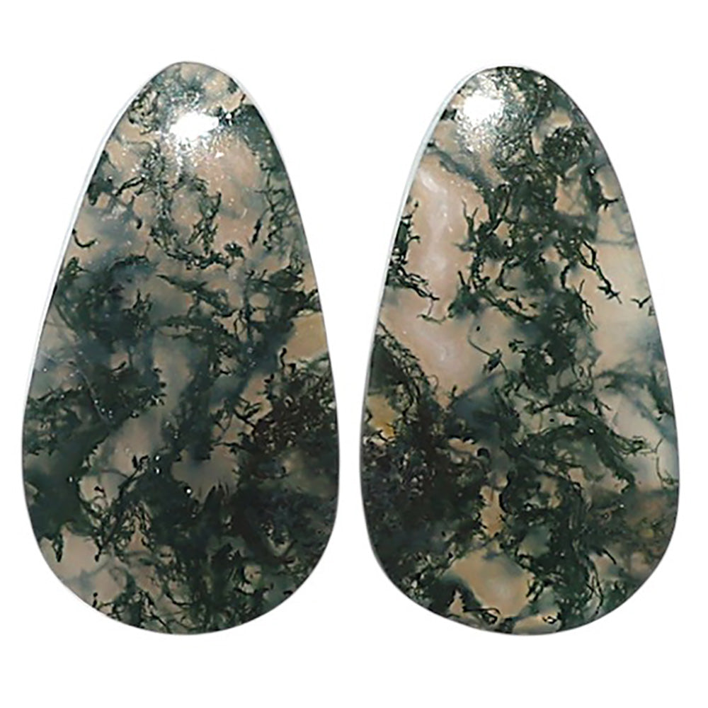Natural Moss Agate 12.5x22.1x4 mm Fancy Shape Polished Gemstone LS99-010449