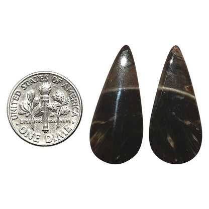 Natural Bat Cave Jasper 12.7x28x4.5 mm Pear Shape Polished Gemstone LS99-010451