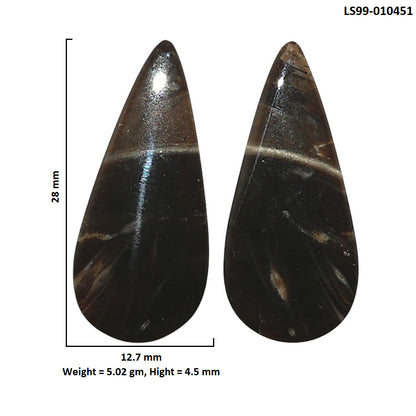 Natural Bat Cave Jasper 12.7x28x4.5 mm Pear Shape Polished Gemstone LS99-010451