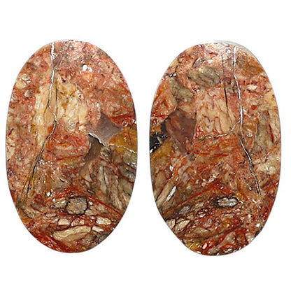 Natural Leopard Skin Jasper 13.7x21.85x4 mm Oval Shape Polished Gemstone LS99-010452