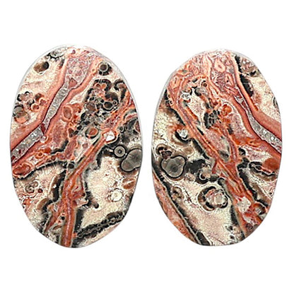Natural Leopard Skin Jasper 12x18x3.5 mm Oval Shape Polished Gemstone LS99-010455