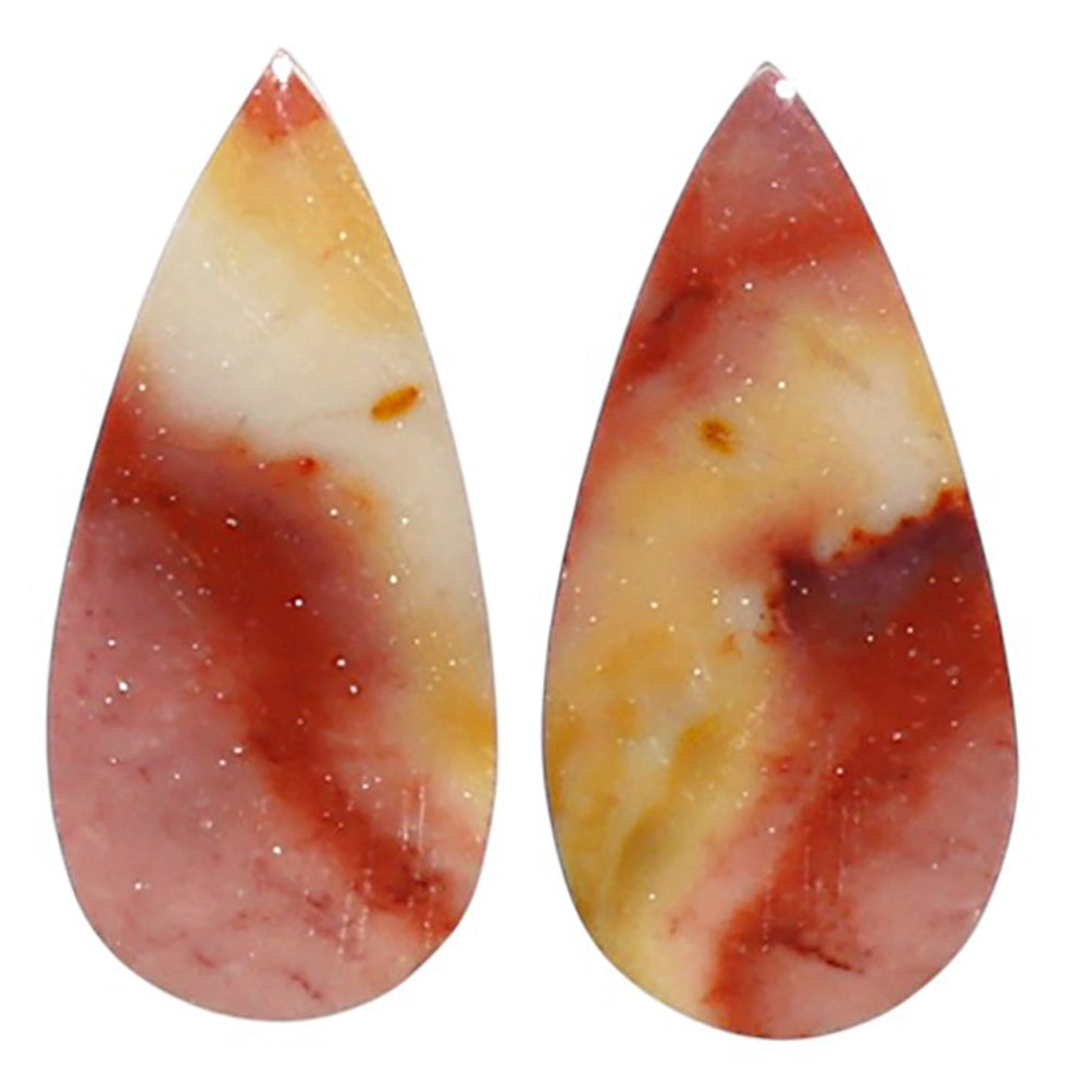 Natural Red Mookaite 10.2x21.1x4.5 mm Pear Shape Polished Gemstone LS99-010458