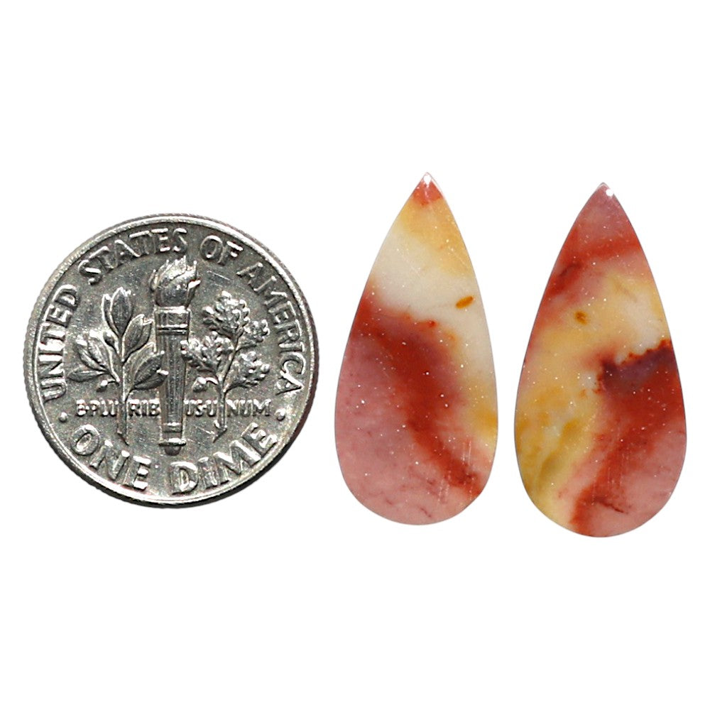 Natural Red Mookaite 10.2x21.1x4.5 mm Pear Shape Polished Gemstone LS99-010458