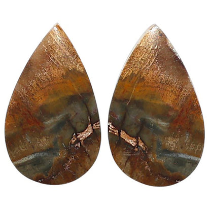 Natural Polygram Jasper 12x19.8x3.5 mm Pear Shape Polished Gemstone LS99-010459