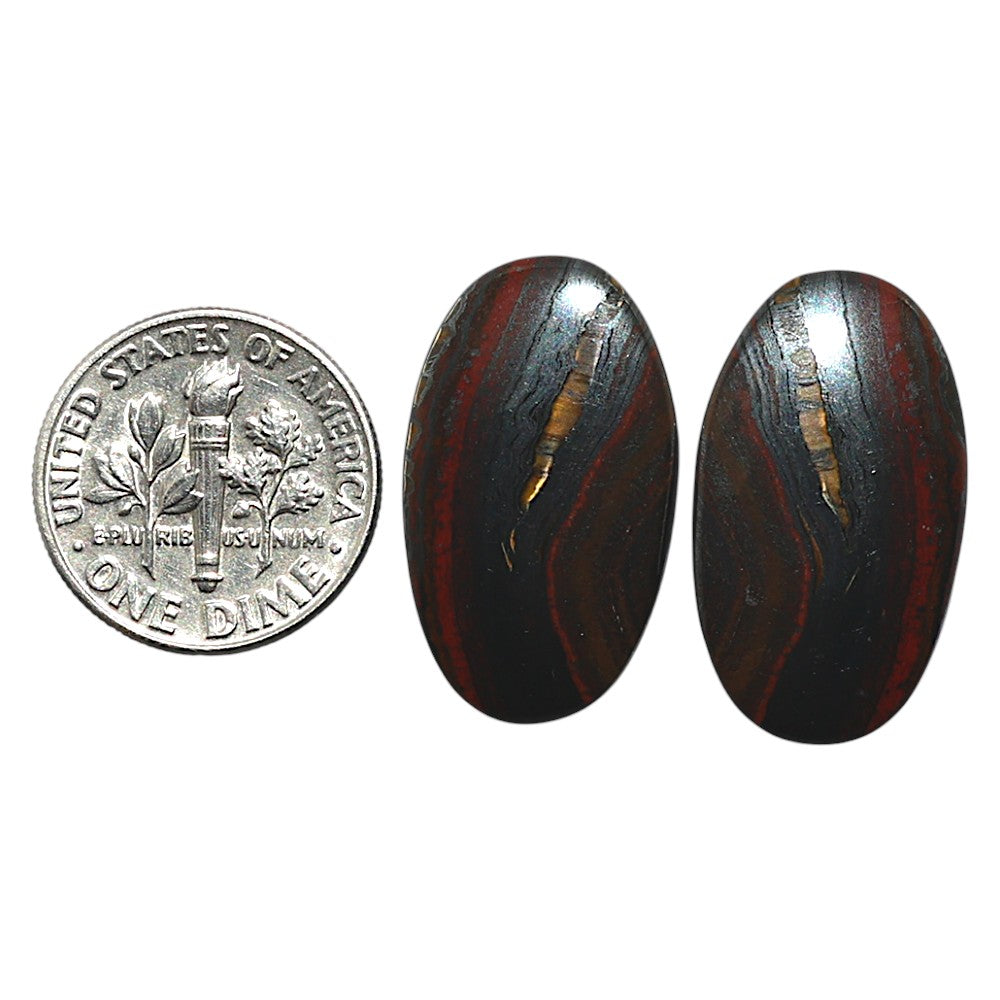 Natural Iron Tiger Eye 14.1x24.1x4 mm Oval Shape Polished Gemstone LS99-010460