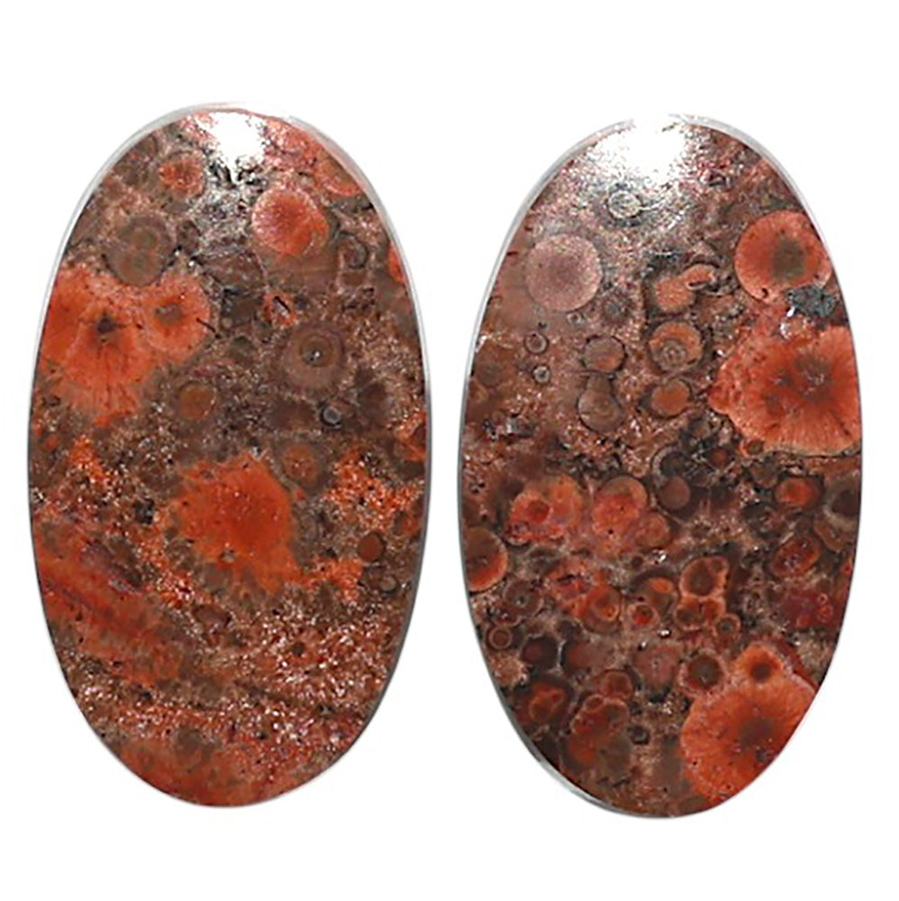 Natural Poppy Jasper 12.8x22x3.5 mm Oval Shape Polished Gemstone LS99-010461